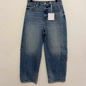 NWT Pistola Women's Eli High Rise Arched Barrel Leg Jean Size 27